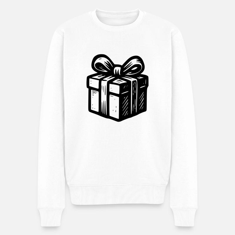 Cadeau de Noel - Pull Premium bio Homme - blanc