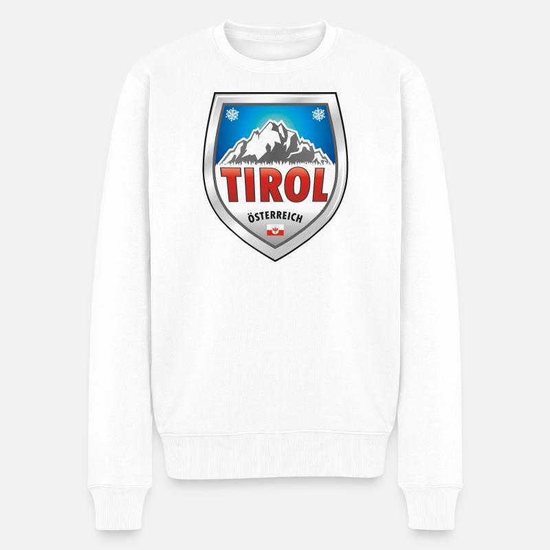 Dorf Tirol Österreich - Männer Premium Bio Pullover - Weiß