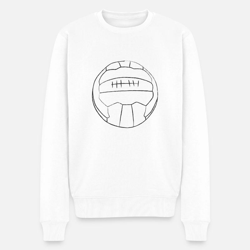 Retro Fußball - Männer Premium Bio Pullover - Weiß