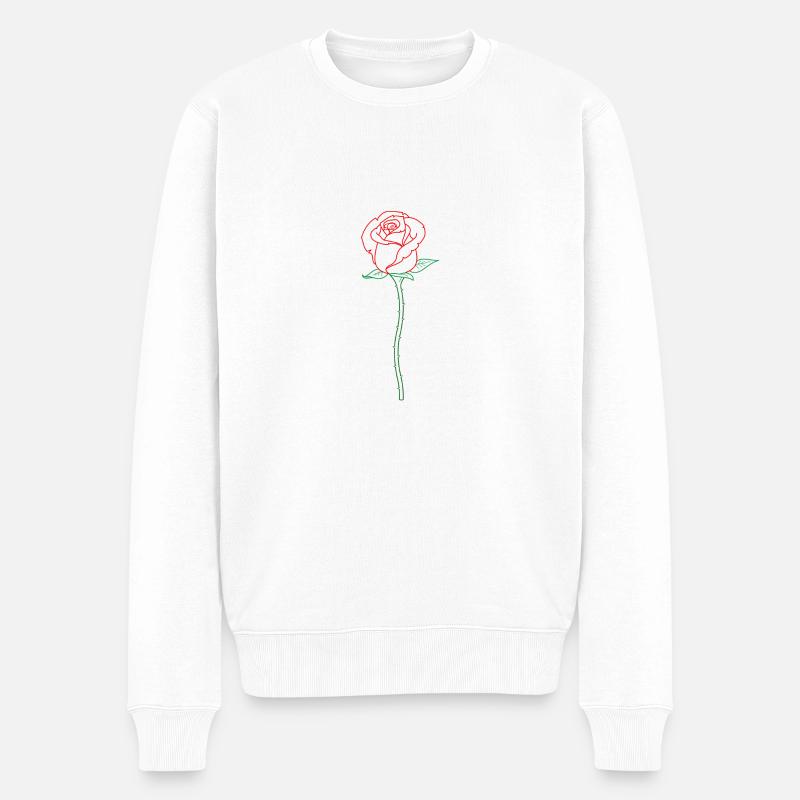 Une rose - Pull Premium bio Homme - blanc