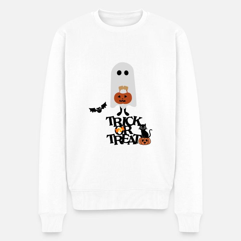 Truc ou traiter Ghost - Pull Premium bio Homme - blanc