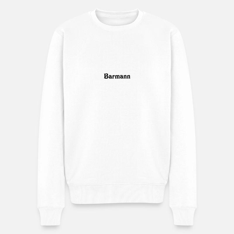 Barman - Alpha. Echt. Keine Kompromisse - Männer Premium Bio Pullover - Weiß