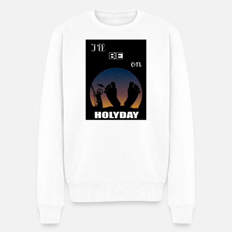 Je serai en vacances - Pull Premium bio Homme - blanc