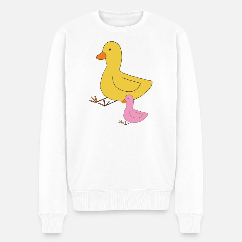 Canard Mère Enfant - Pull Premium bio Homme - blanc