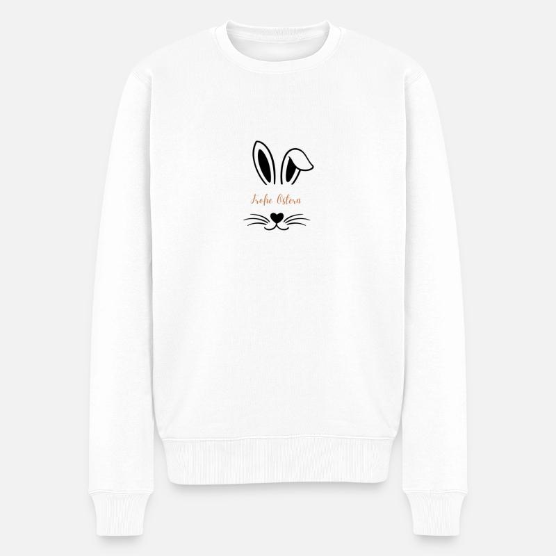 Osterhase - Männer Premium Bio Pullover - Weiß