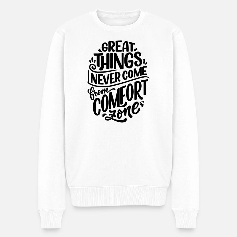 De grandes choses - Pull Premium bio Homme - blanc