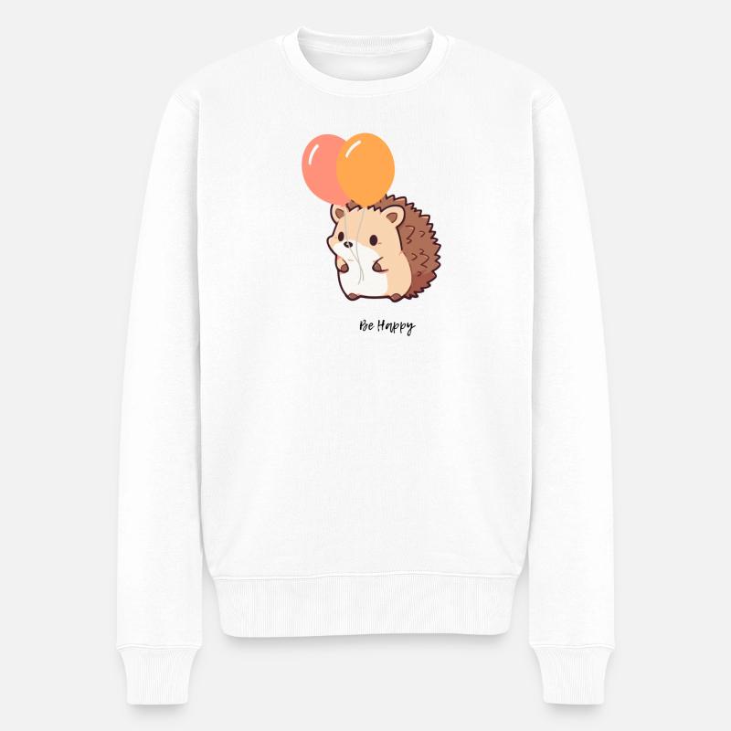 Hérisson mignon - Pull Premium bio Homme - blanc