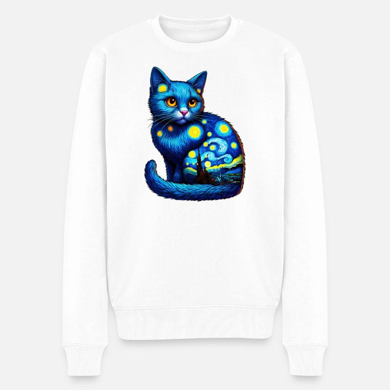 Chat - Pull Premium bio Homme - blanc