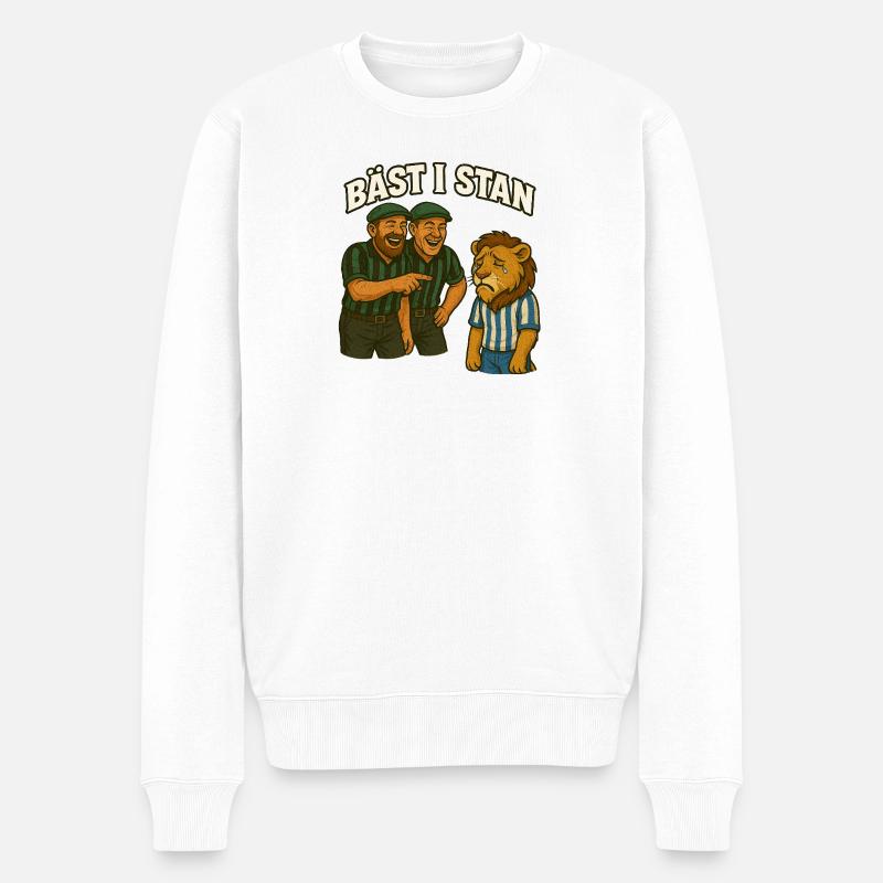 Die besten der Stadt - Männer Premium Bio Pullover - Weiß