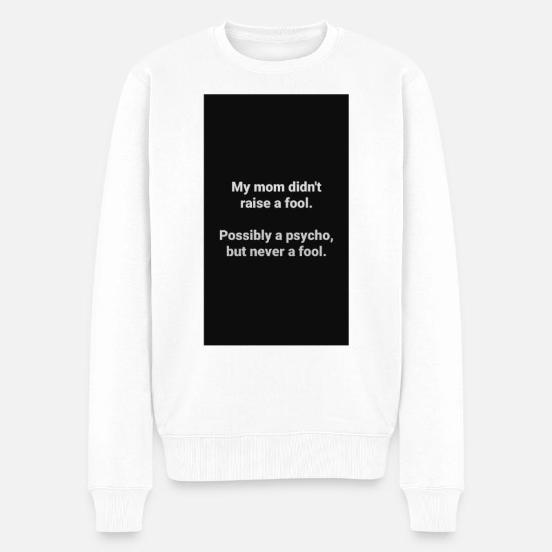 Psycko - Männer Premium Bio Pullover - Weiß