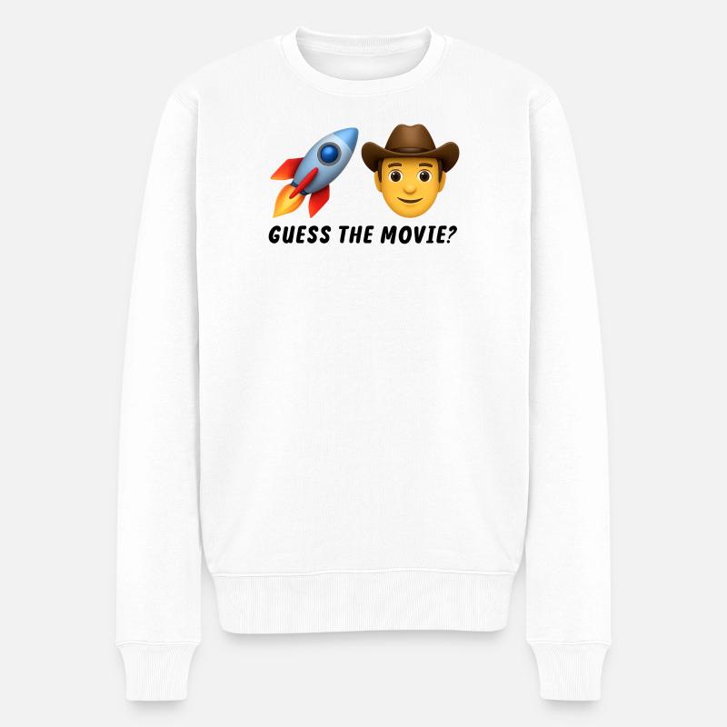 Roboter Hund Superhelden Motiv - Männer Premium Bio Pullover - Weiß