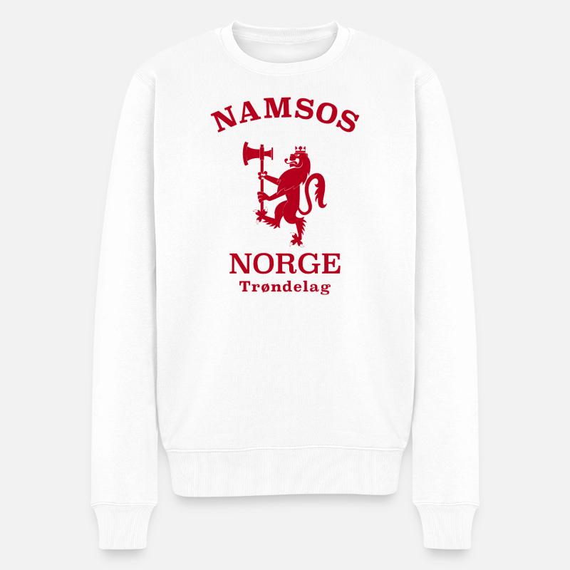 Namsos Norge Norwegen - Männer Premium Bio Pullover - Weiß