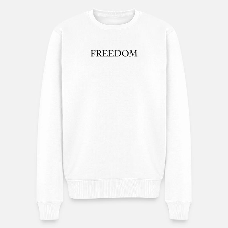 Freiheits-Hemd - Männer Premium Bio Pullover - Weiß