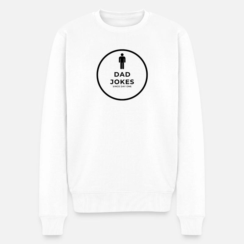Blagues de papa depuis le premier jour - Pull Premium bio Homme - blanc