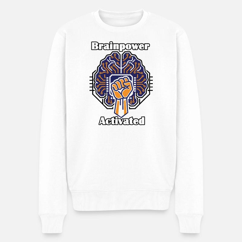 Puissance cérébrale activée - Pull Premium bio Homme - blanc