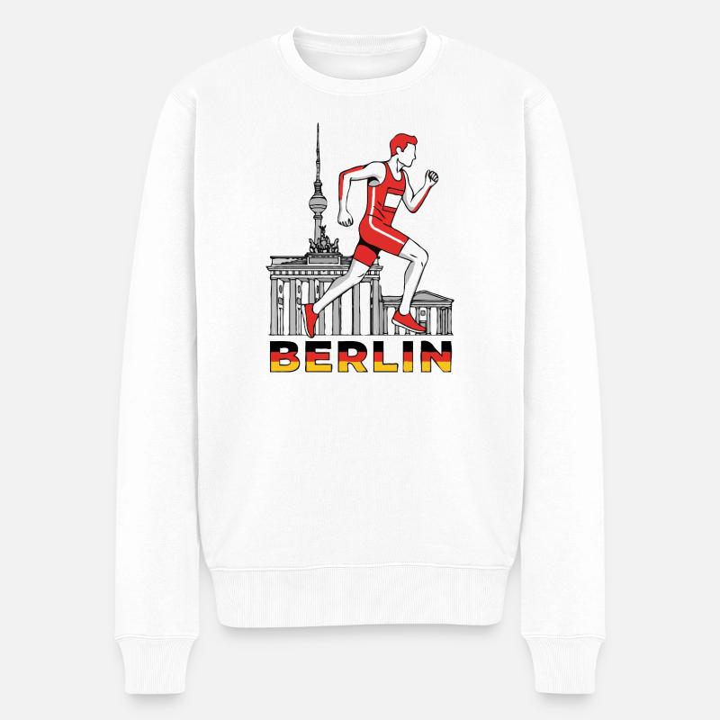 Berlin Runner - Pull Premium bio Homme - blanc
