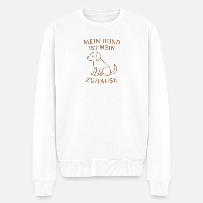 Mon chien est ma maison - Pull Premium bio Homme - blanc