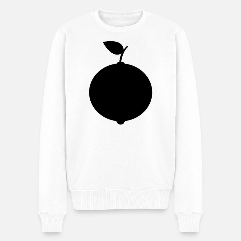 Mandarin - Männer Premium Bio Pullover - Weiß