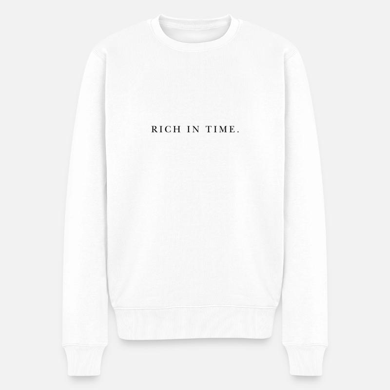Riche en temps. - Pull Premium bio Homme - blanc