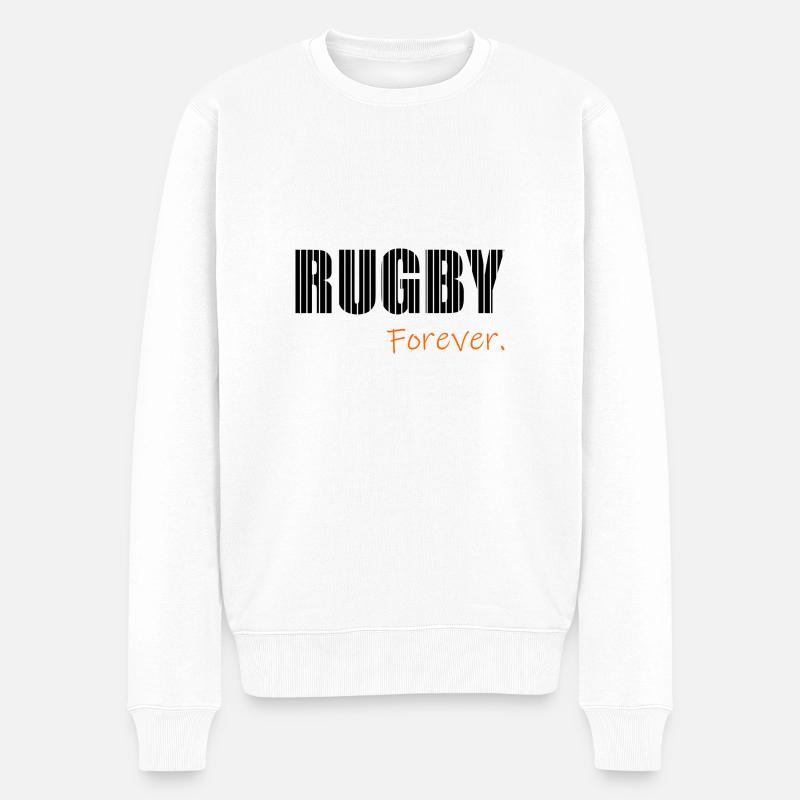 RUGBY. SPORT. - Männer Premium Bio Pullover - Weiß