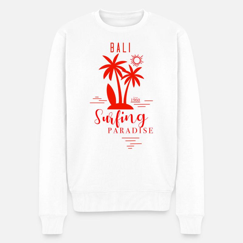 Bali Surf Paradise - Pull Premium bio Homme - blanc