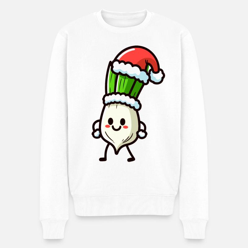 Nikolauch Oignon de printemps - Pull Premium bio Homme - blanc