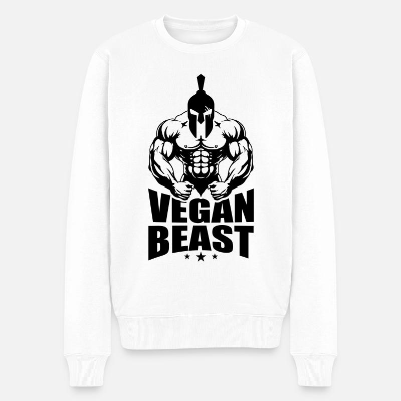 Bête végétalienne spartiate - Pull Premium bio Homme - blanc