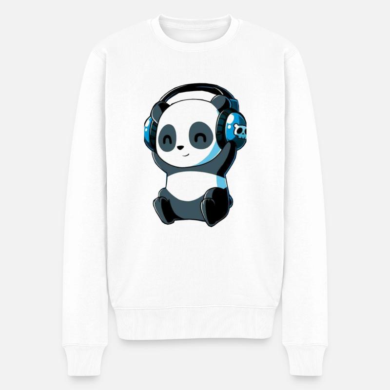 Cute Panda - Pull Premium bio Homme - blanc