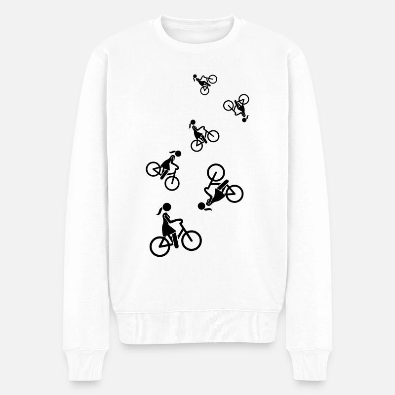 Icône vélo - Pull Premium bio Homme - blanc