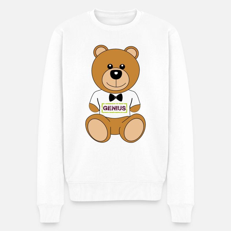 Bärenjungen - Männer Premium Bio Pullover - Weiß