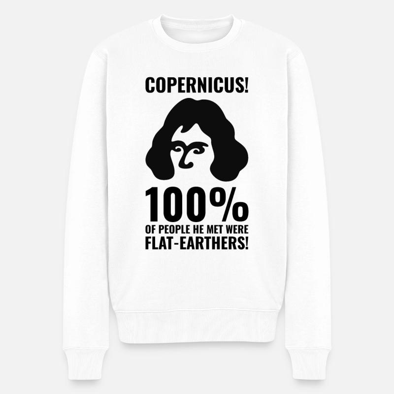 Copernic contre les Terriens plats - Pull Premium bio Homme - blanc