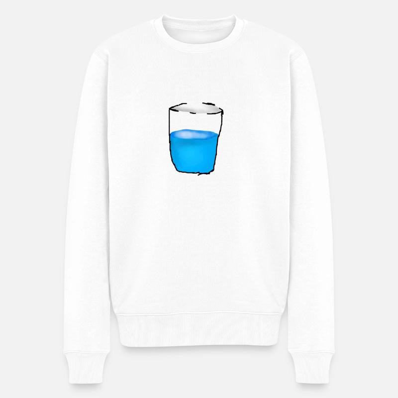 Verre d’eau - Pull Premium bio Homme - blanc