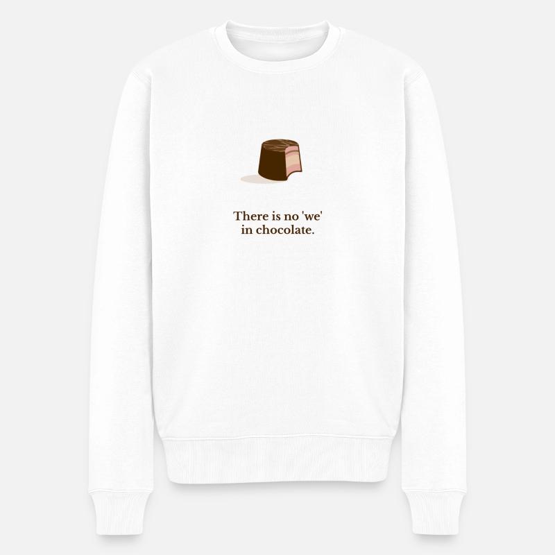 Chocolat - Pull Premium bio Homme - blanc