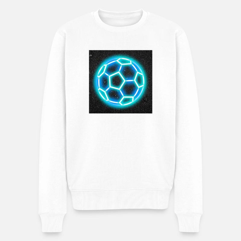 Soccer - Männer Premium Bio Pullover - Weiß