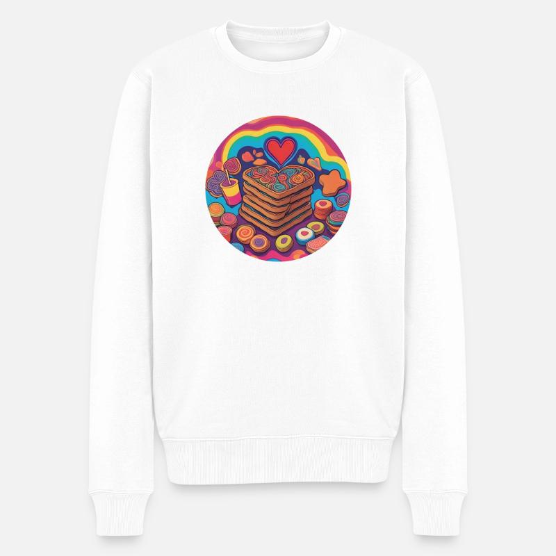 FOOD1 by AUDLA - Männer Premium Bio Pullover - Weiß