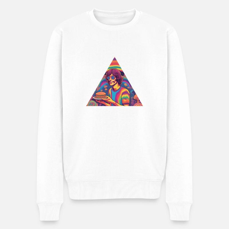 FOOD-DUDE by AUDLA - Männer Premium Bio Pullover - Weiß