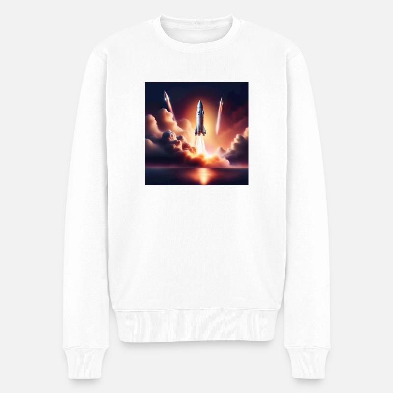 Apollo II - Männer Premium Bio Pullover - Weiß
