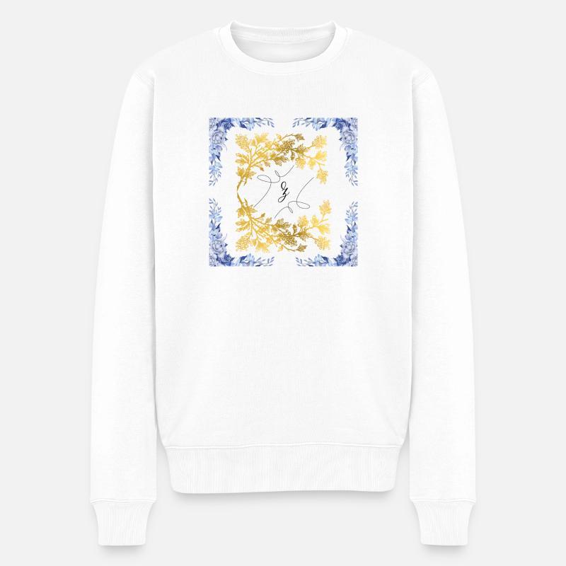 Fleur - Pull Premium bio Homme - blanc