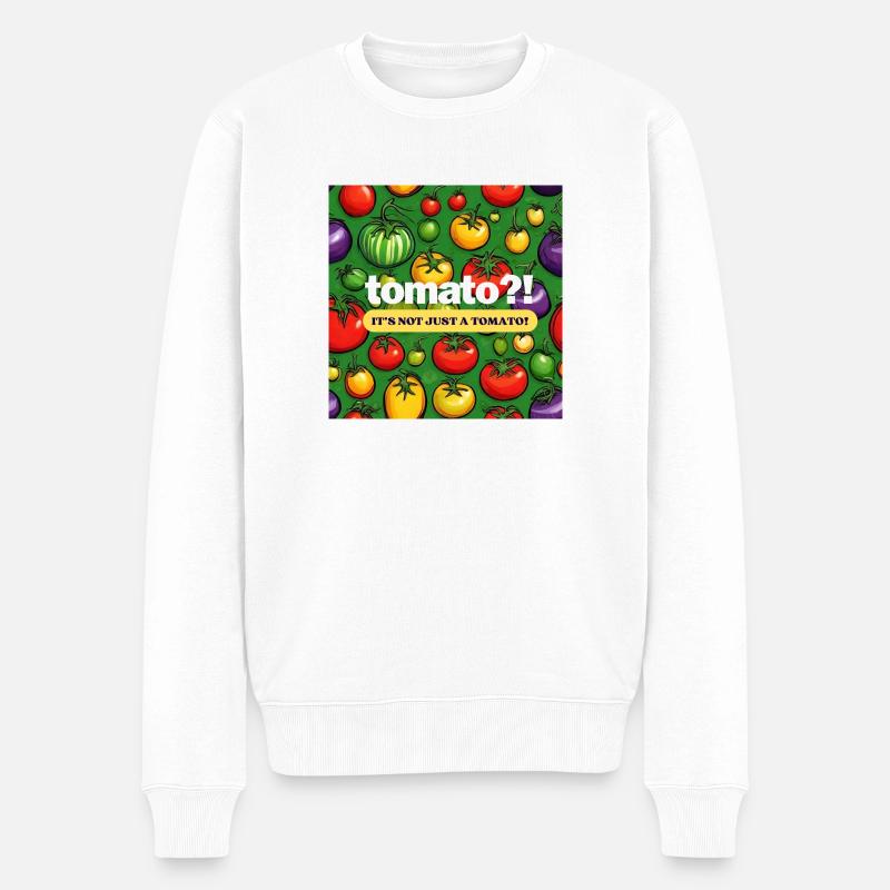 Tomate ist nicht gleich Tomate - Männer Premium Bio Pullover - Weiß