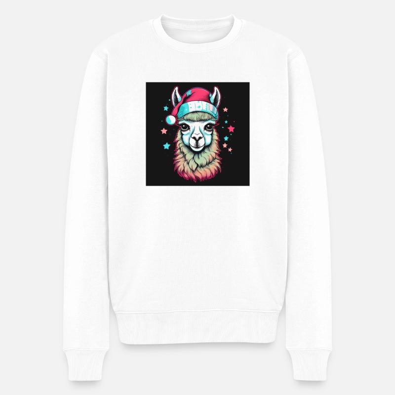 X-Mas Alpaka - Männer Premium Bio Pullover - Weiß