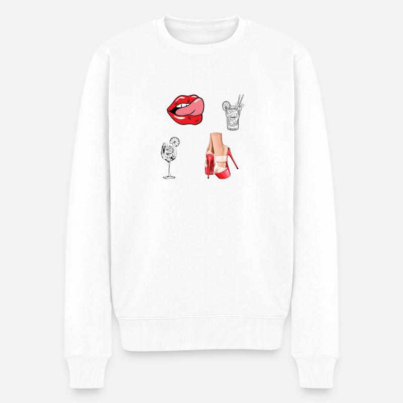 Des jours heureux et humides - Pull Premium bio Homme - blanc