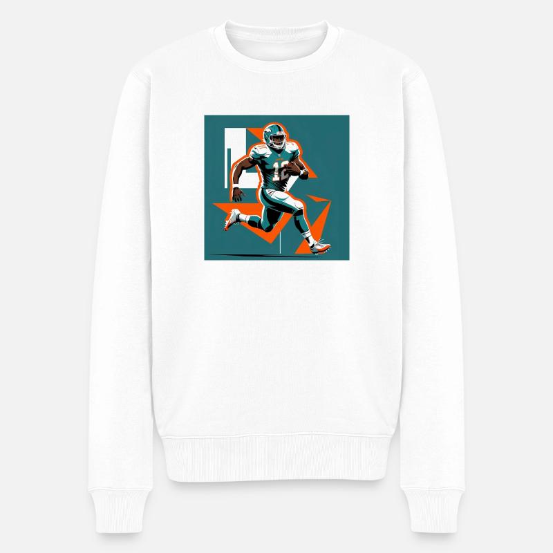 Football - Männer Premium Bio Pullover - Weiß