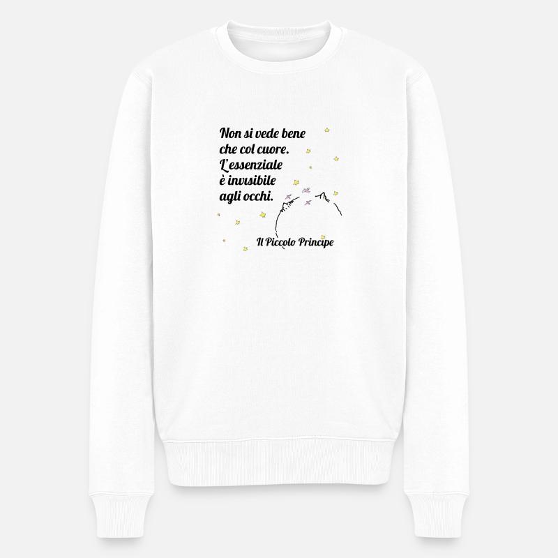 L'essentiel est invisible pour les yeux N - Pull Premium bio Homme - blanc