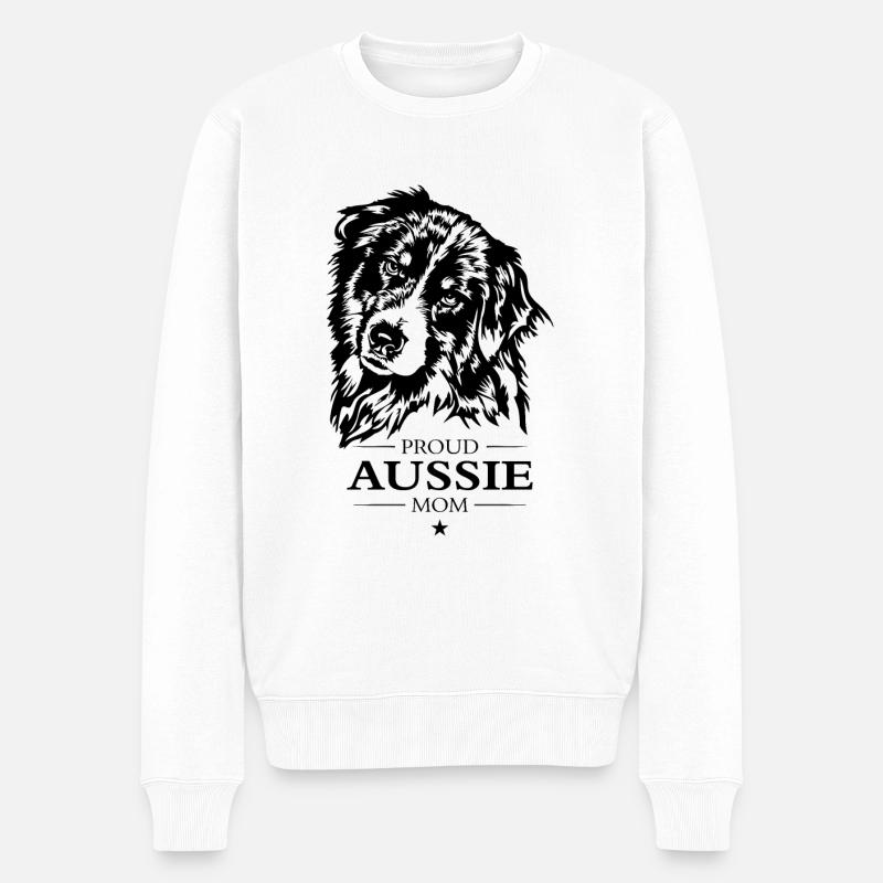 Maman Australienne Berger Chien Wilsigns - Pull Premium bio Homme - blanc