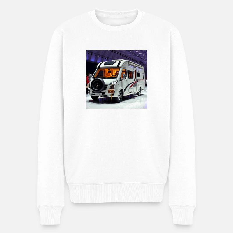 Luxus-Wohnwagen - Männer Premium Bio Pullover - Weiß