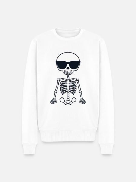 Skeleton Halloween Cool - Men's Premium Organic Jumper - white