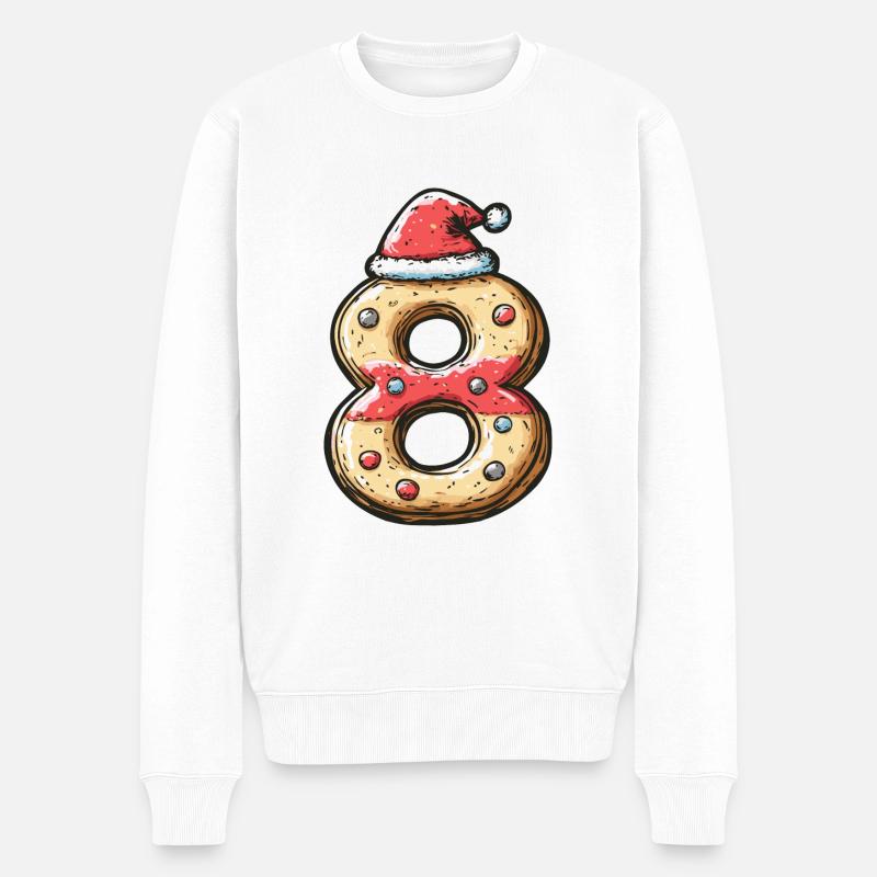 8 Numéro Noël - Pull Premium bio Homme - blanc