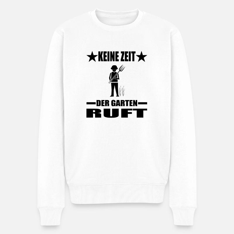 Garten - Männer Premium Bio Pullover - Weiß