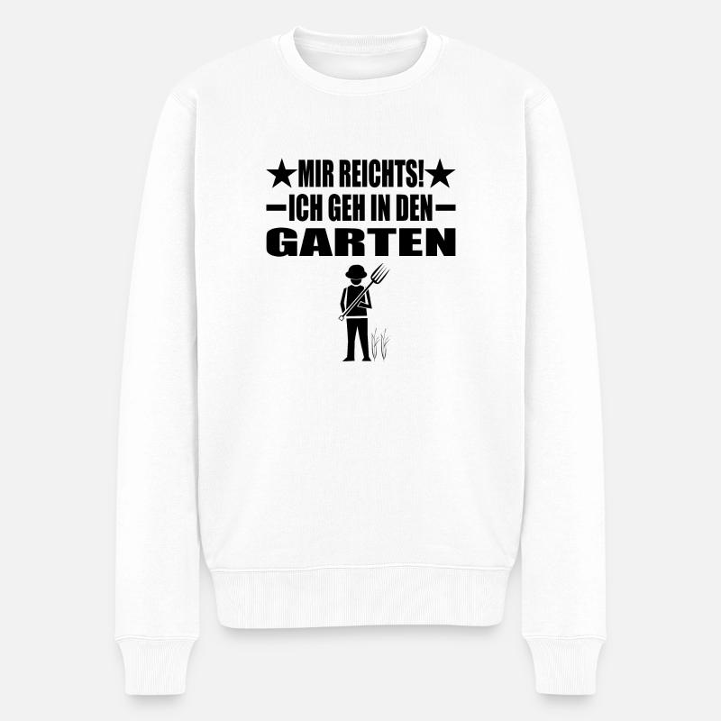 Garten - Männer Premium Bio Pullover - Weiß