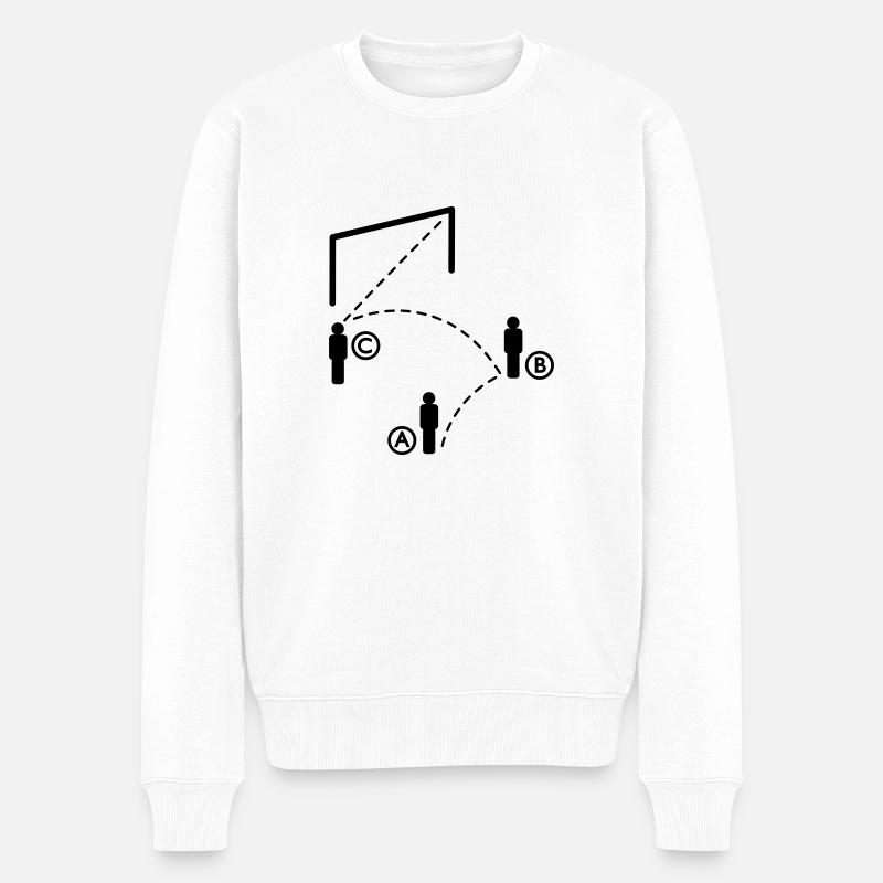 Foot A B C - Pull Premium bio Homme - blanc